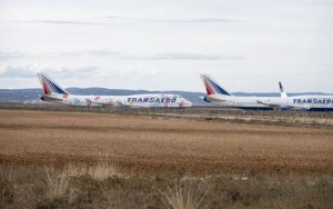 Los aviones de Transaero llegaron a Teruel a finales del pasado año.