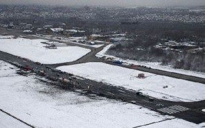 Vista aérea del lugar del accidente.