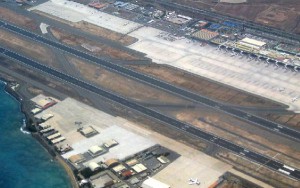 El aeropuerto de Gran Canaria (Gando) dispone de dos pistas paralelas.