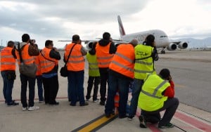 Los "spotter" tuvieron ocasión de ver y fotografiar bien de cerca las aeronaves.